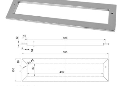 Nerezové rámečky k plastovým skimmerům B37-0407